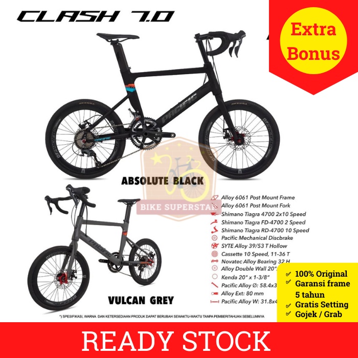 Sepeda Minivelo PACIFIC CLASH 7.0 Full Alloy Shimano Tiagra 2x10 Speed