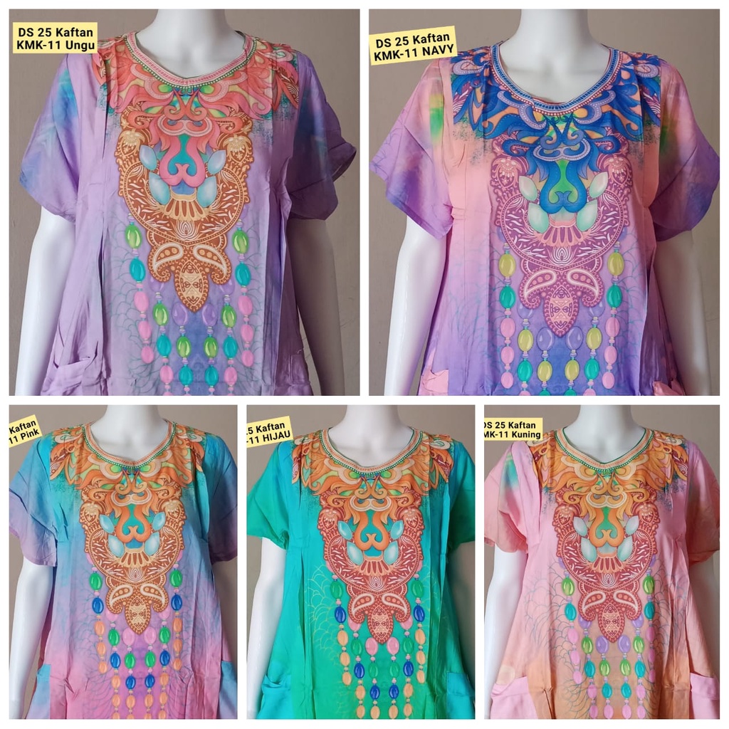 Daster Kaftan Batik Kudamas DS 25 LD 114cm Tanpa Kancing KMK 11 &amp; 12 &amp; 09