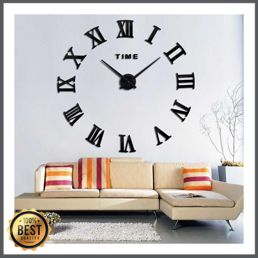 TG-JD003 Jam Dinding Besar DIY Giant Wall Clock Quartz 80-130cm - DIY-106