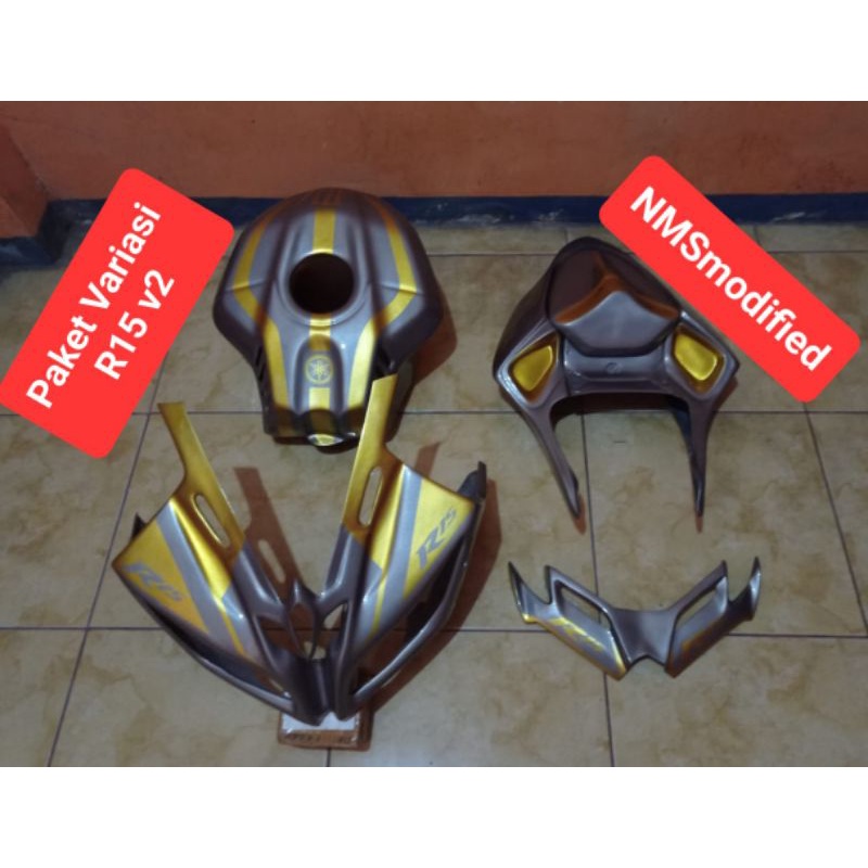 Paket R15 Lama V1 V2 Kedok HL Model R6 +Body Ducati +Cover Tangki R1 + Winglet