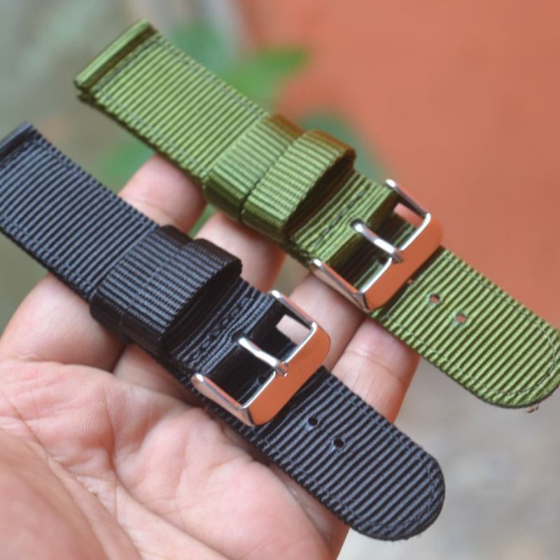 Jual Tali jam canvas kain kanvas nylon Strap nilon premium + spring bar