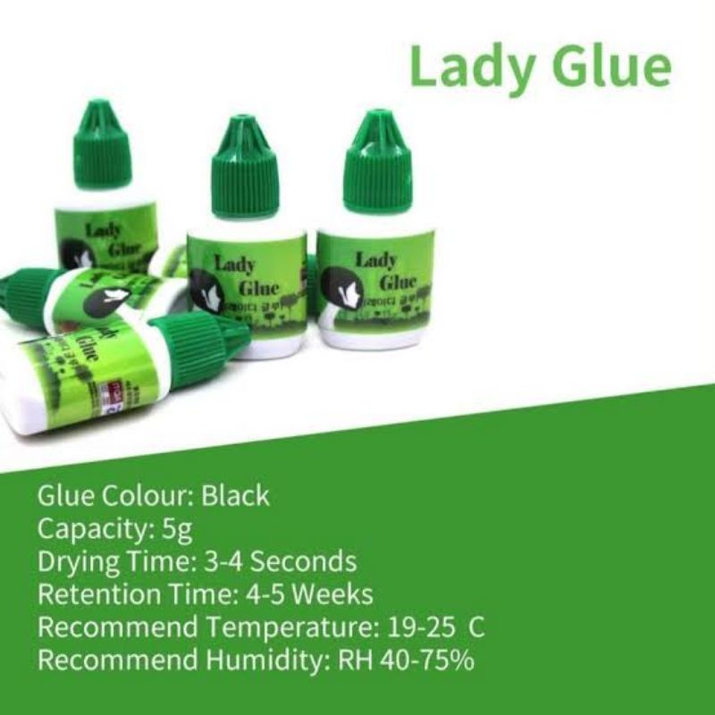 LADY GLUE EYELASH EXTENSION 10ML / LEM LADY GLUE BULUMATA SAMBUNG 10ML