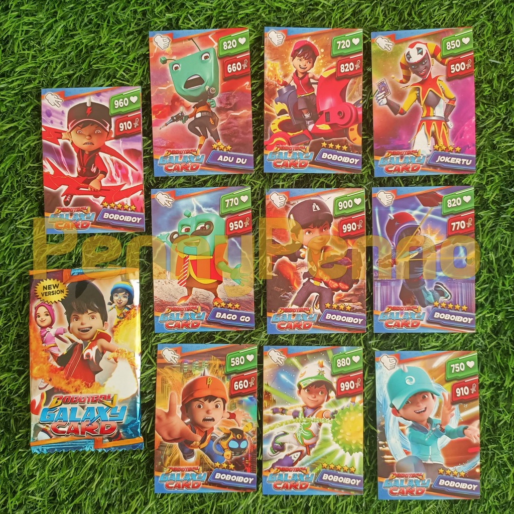 ❄️12.12☄️ Kartu / Trading Card Game Boboiboy Galaxy 1 Pack isi 10 Kartu Merek DG