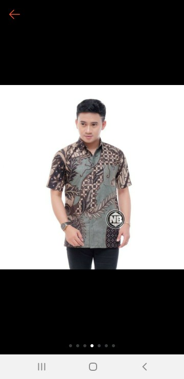 Kemeja Batik Pria Lengan Pendek Size M L Xl Xxl