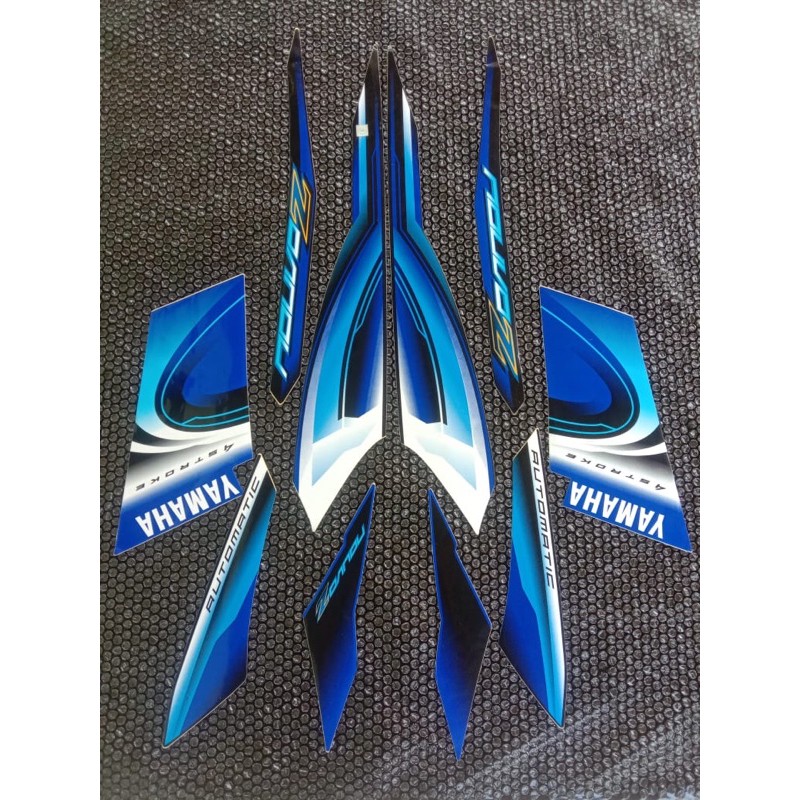 Striping nouvo z biru hitam 2007 sticker nouvo stiker nouvo z list body nouvo z biru stiker body