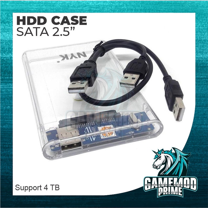 Casing HDD Hardisk Eksternal NYK 2.5 USB 2.0 Transparan external case