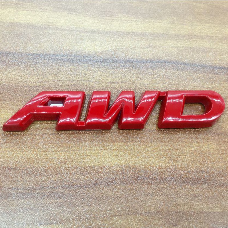 1 X Metal AWD Logo Car Rear Trunk Lid Emblem Badge Sticker Decal Toyota Honda