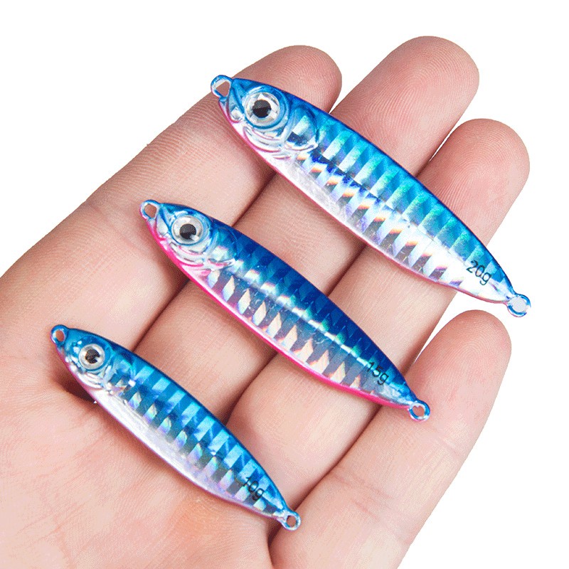 Sea Bass Fishing Lure Artificial Bait Tackle Metal Cast Jig Spoon Shore Casting Jigging Lead Fish