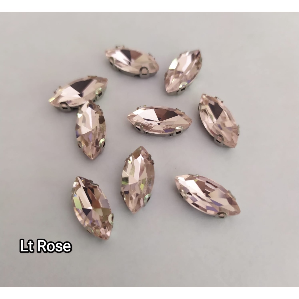 DIAMOND CANGKANG / Permata Cangkang Mata 7x15 Grade A Kaca, 100 pcs