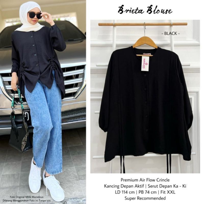 ATASAN, atasan wanita, fashion muslim, baju wanita, fashion wanita, blouse, Brieta Blouse