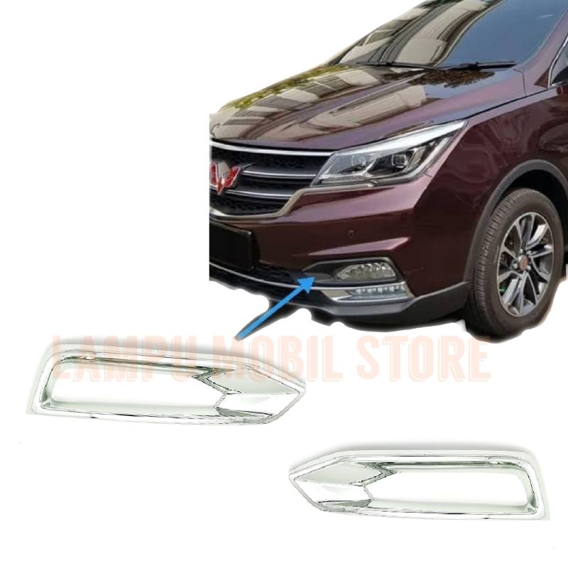 Cover Foglamp Depan Chrome Wuling Cortez