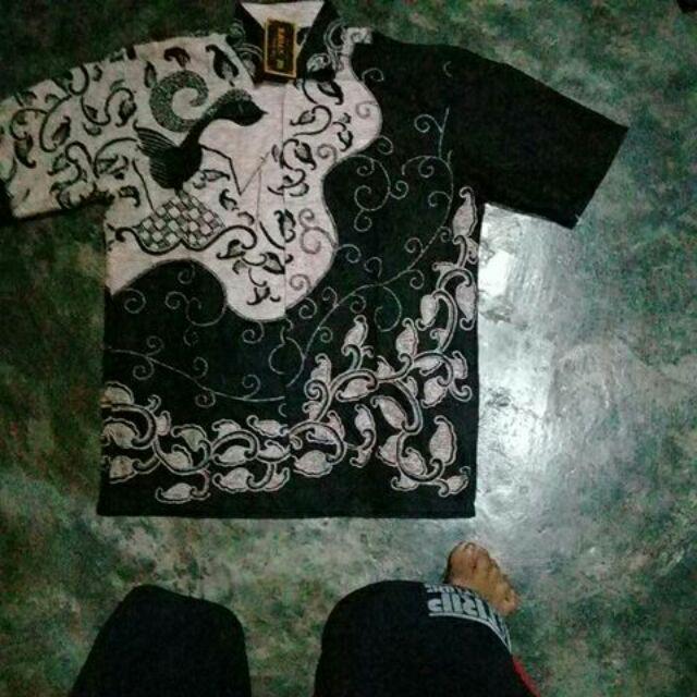 Bswart Batik Hrb026 Kenongo Hem Pendek Padi Pekalongan M L Xl Batik Pria Murah Modern Grosir Batik