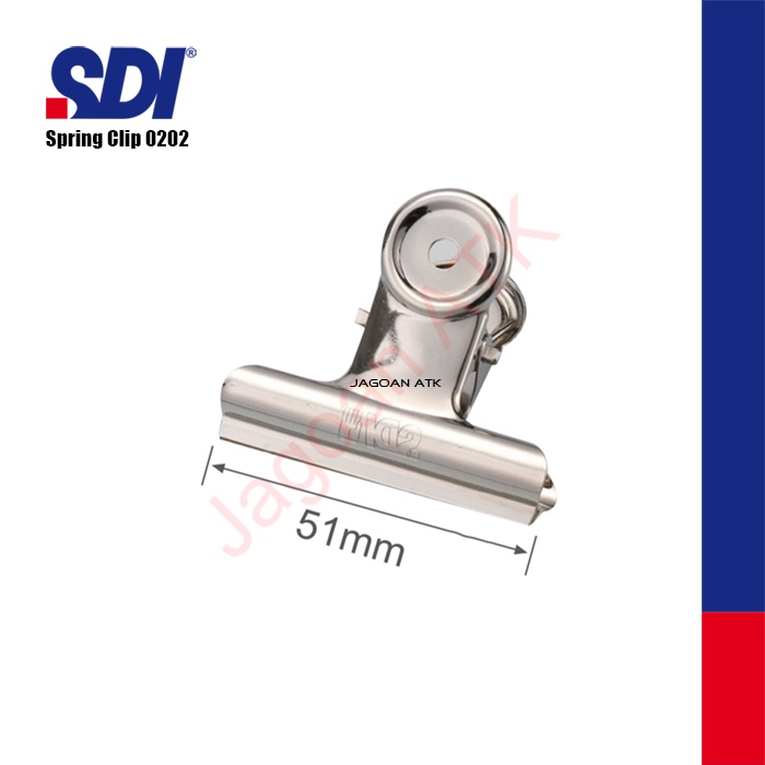 

Bulldog Klip Stainless Steel /Jepitan Kertas / Spring Klip 2" SDI 0202