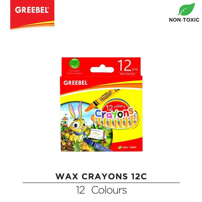 

Big Sale GREEBEL Wax Crayons Oil Pastels 12 Warna Big Sale