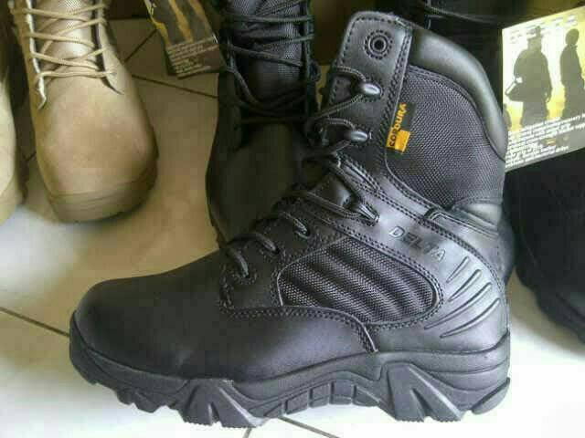 Sepatu Delta Crem/Tan/Hitam Tinggi 8inc Cordura