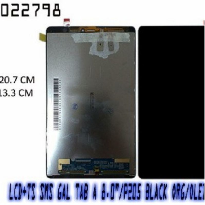 LCD TOUCHSCREEN SAMSUNG GALAXY TAB A 8.0 INCHI P205 ORIGINAL OLED