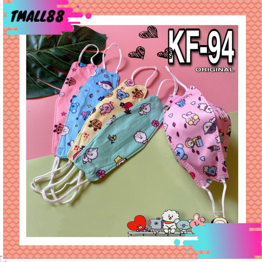 ♥TMALL88♥Masker Earloop Anak K-Pop 4Ply 5 Variasi Mix Isi 10PCS