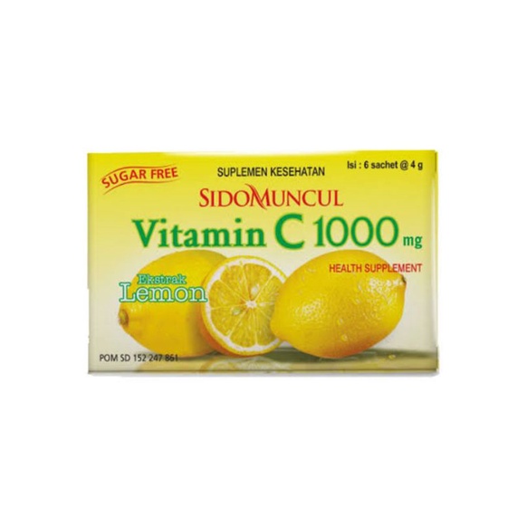Jual Sidomuncul vitamin C1000 Rasa Lemon isi 6 Sachet Shopee Indonesia