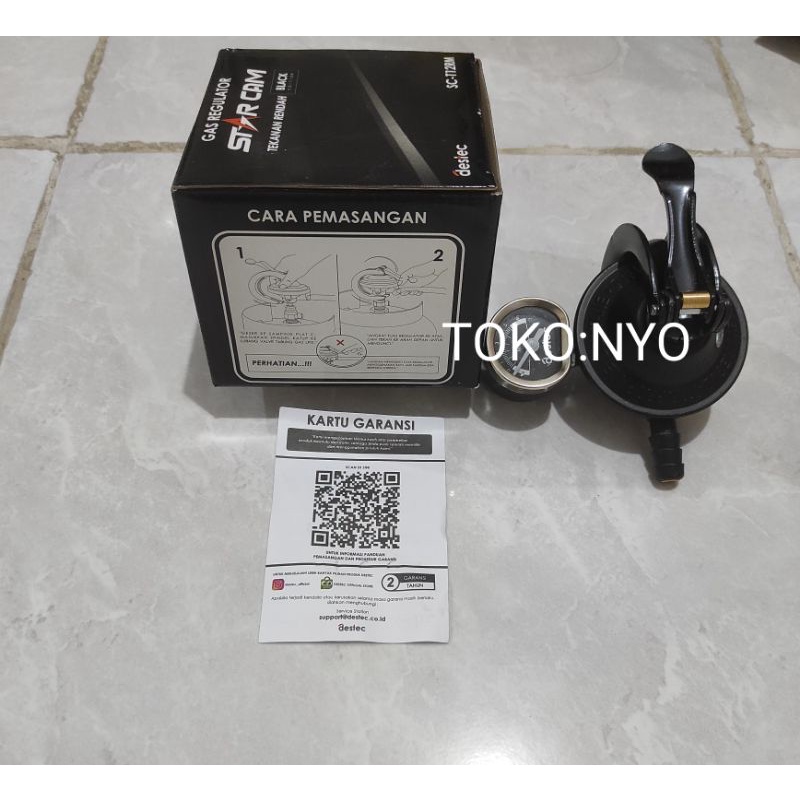 Regulator Kompor Gas LPG Starcam SCT12RM Black Edition Tekanan Rendah