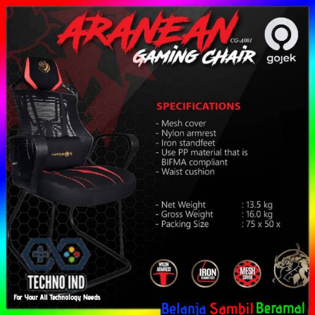  Imperion  Kursi  Gaming  Chair Aranean Shopee Indonesia