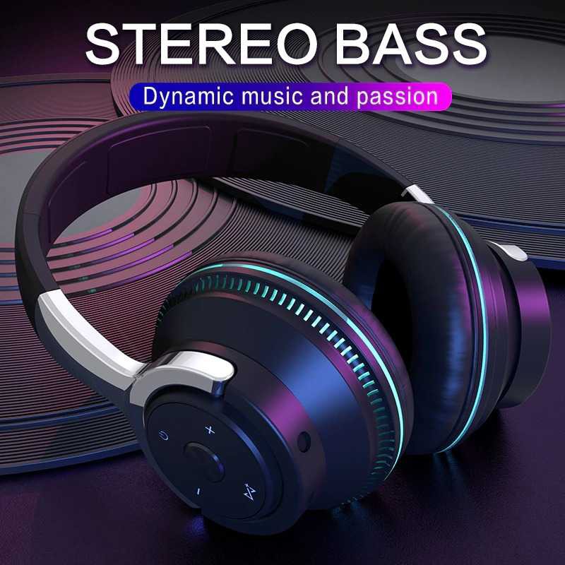 Gaming Wireless Headphone Bluetooth 5.0 3D Stereo with Mic Hedphone Headset Gamer Murah Headpone HP Henset Terbaru