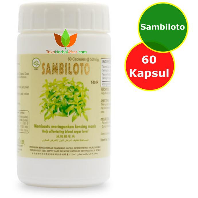 Best Seller] Sambiloto Jamu Borobudur Untuk Diabetes Mellitus 60 Kapsul