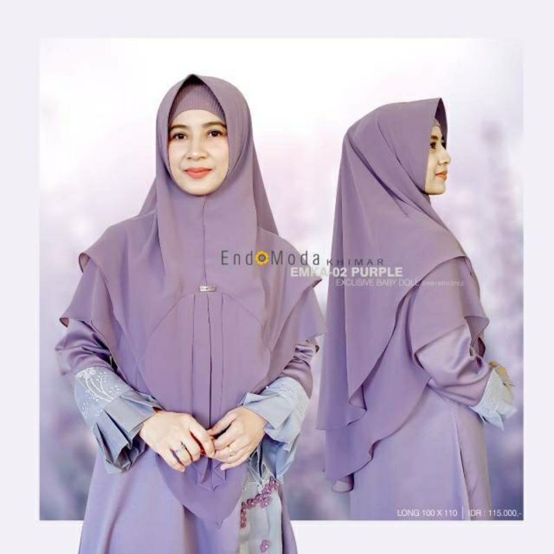 Khimar endomoda emka 2 warna taro