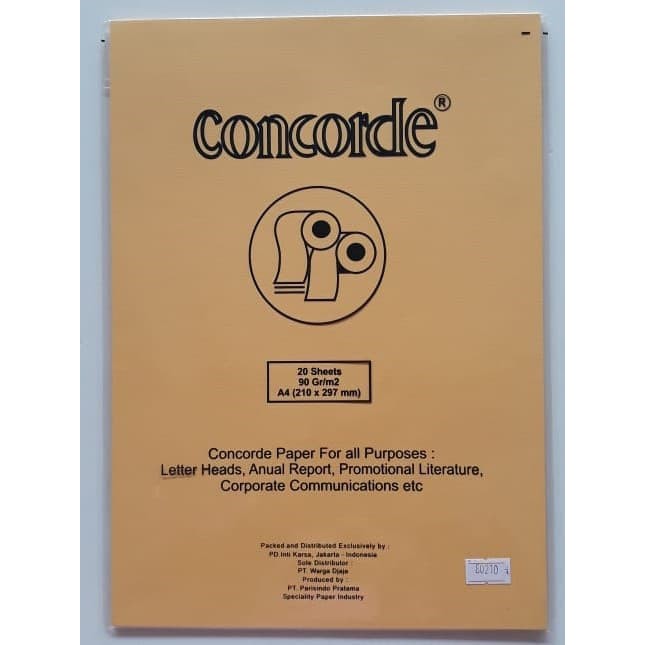 

Kertas Concorde 90 Gr A4 (80210) - Golden Yellow (Pak Isi 20 Lembar)