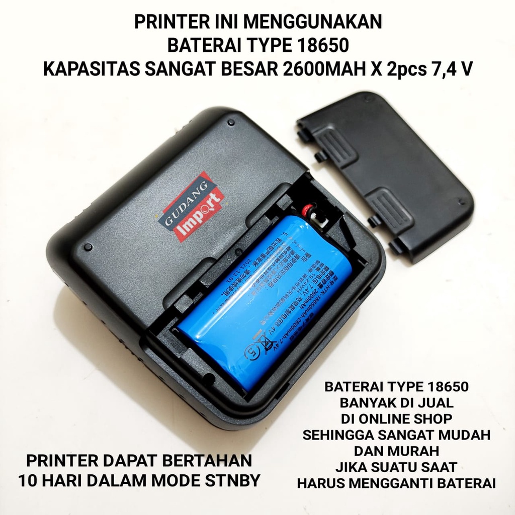 PRINTER BLUETOOTH THERMAL 80MM CETAK RESI DARI HP