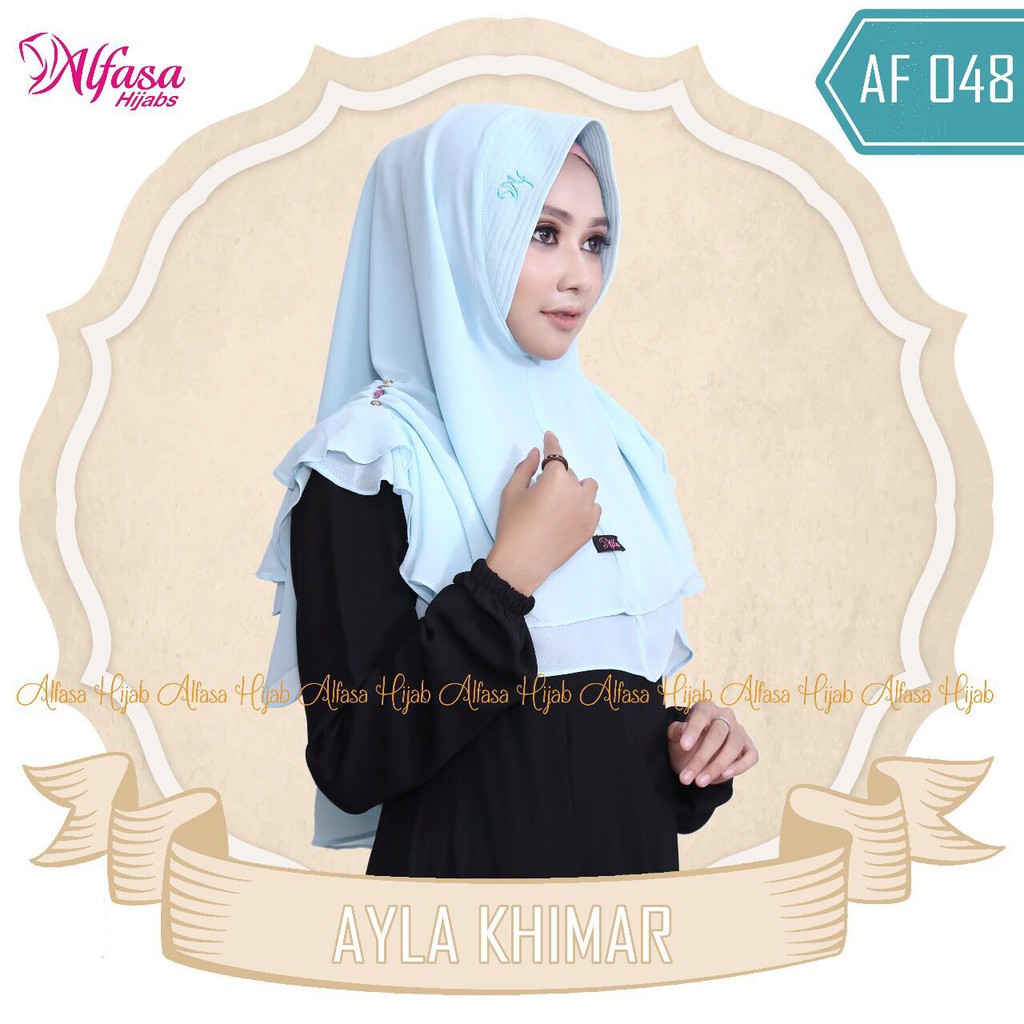 KHIMAR AYLA HIJAB ALFASA KHIMAR CERUTY KERUT SAMPING DUA LAYER