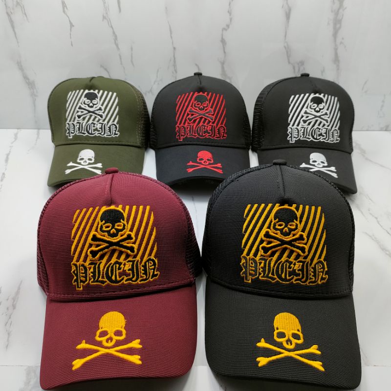 Topi Import Baseball Philipp Plein PP Nekuk Jaring Cap Kualitas Premium