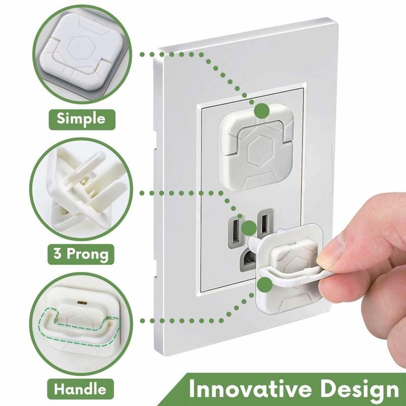 Outlet Covers/Safety Covers with Hidden Pull Handle/ Electric Outlet Pulg Covers for Baby Safety