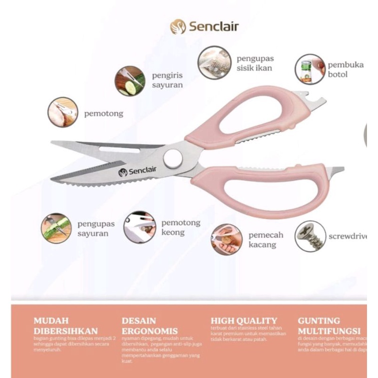 MULTI SCISSOR 8 IN 1 GUNTING SERBAGUNA SENCLAIR