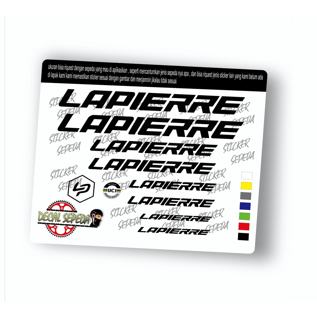 decal sepeda lapierre - sticker sepeda lapierre full cutting