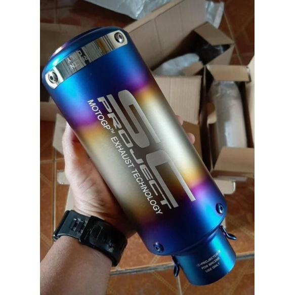SILENCER SILINCER SELENCER SLENCER KNALPOT SC PROJECT CRT BLUE ORIGINAL IMPORT TAIWAN FOR KAWASAKI N