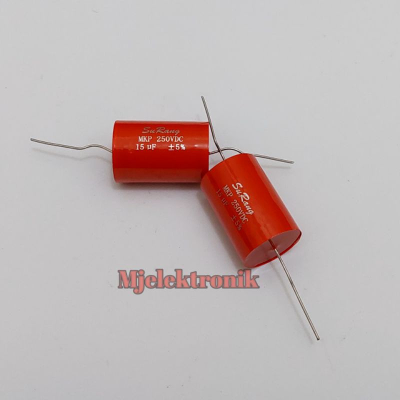 Surang 156 Kapasitor 15uF 250V Tweteer surang Capasitor radial Ori