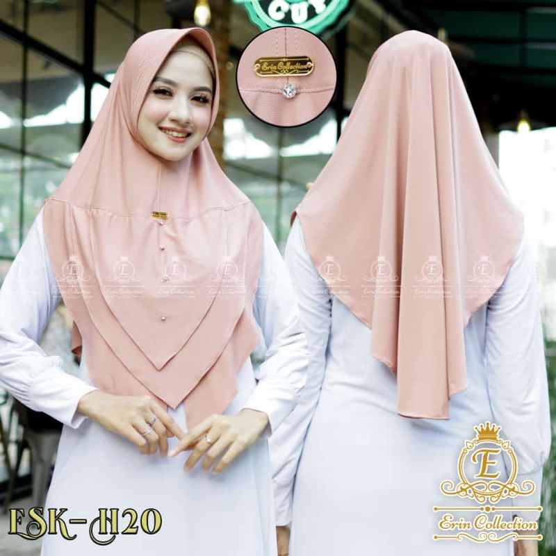 Jilbab instan jersey payet layer - hijab instan jersey polos - bergo jersey swarosky terbaru - kerud