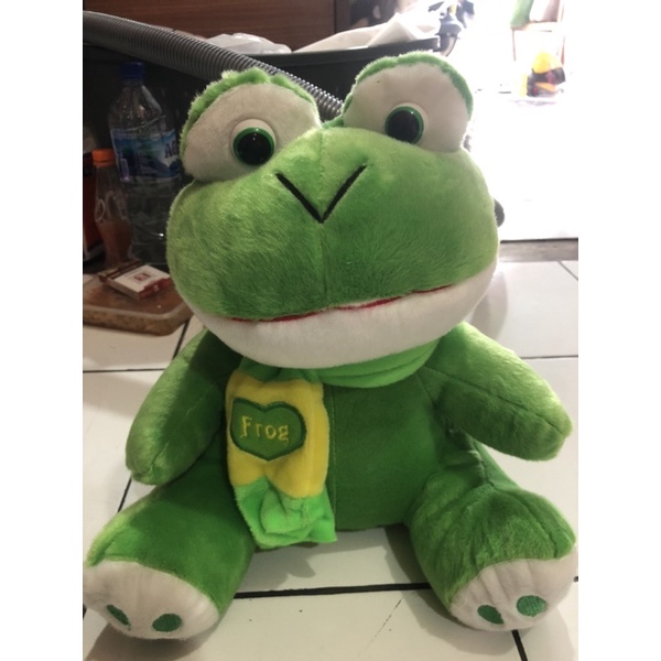 Boneka Kodok Frog Syal Size Large 30Cm Label SNI