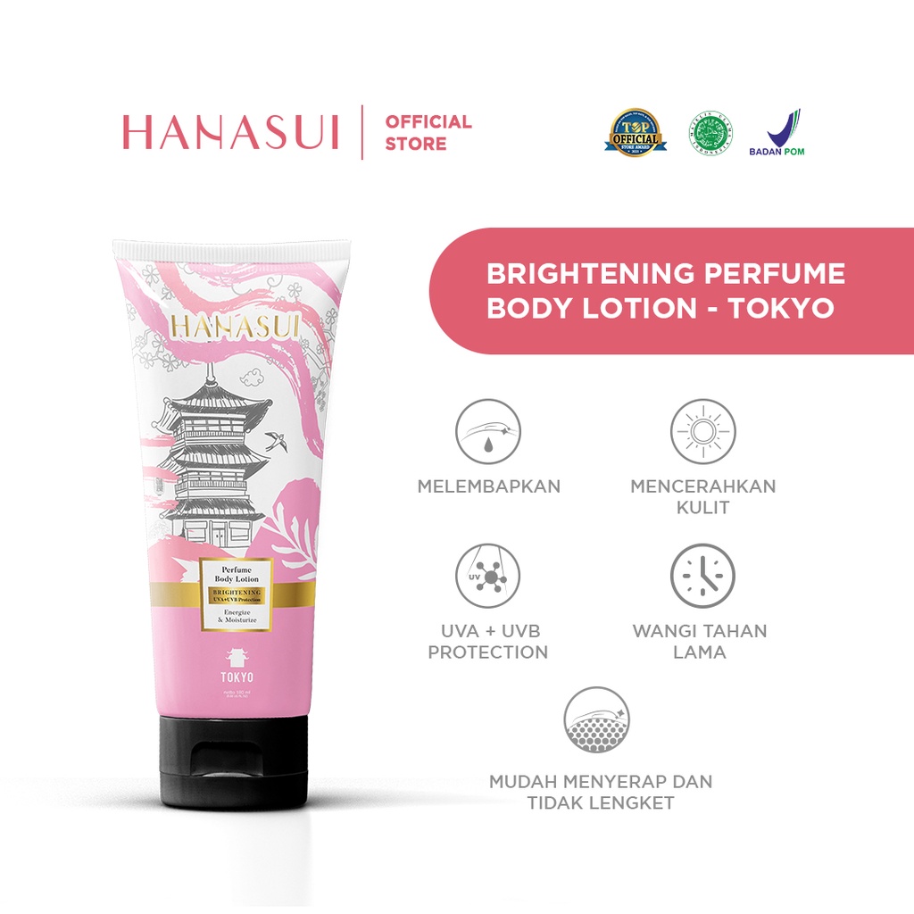 Jual Hanasui Brightening Perfume Body Lotion-Tokyo | Shopee Indonesia