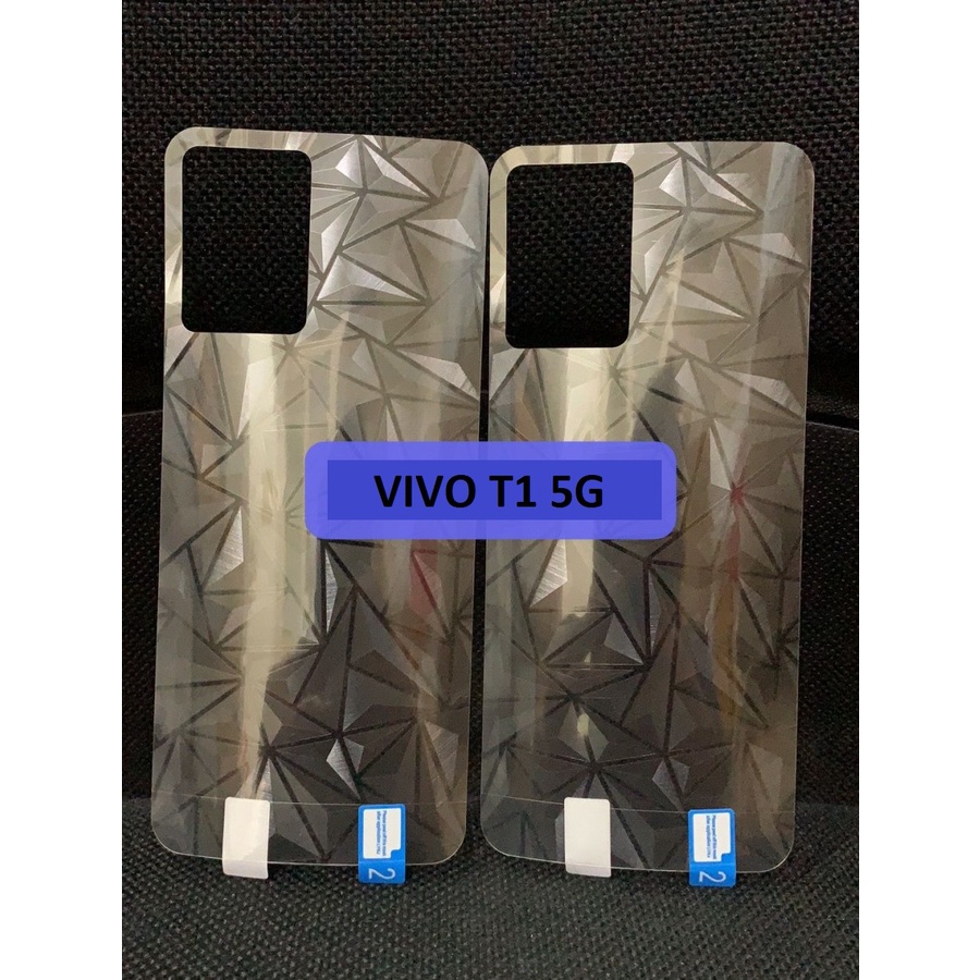 VIVO T1 PRO 5G T1 5G Y01 V23 5G V23e V21 4G VIVO V21 5G ANTI GORES SKIN BELAKANG DIAMOND 3D SPIRAL, GARSKIN ANTI JAMUR BACK DIAMOND PELINDUNG BELAKANG V23e 5G