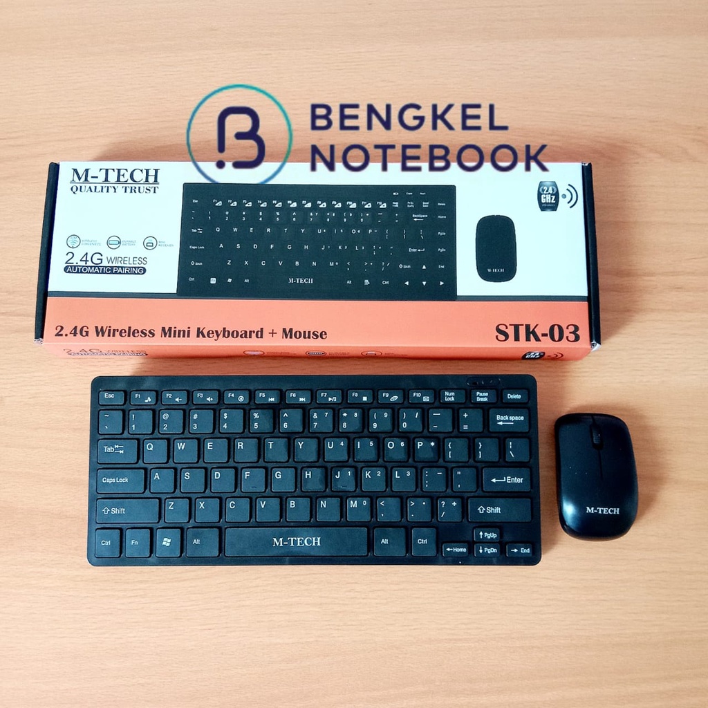 Keyboard Wireless Mouse Wireless Mini MTech STK-03 Keyboard + Mouse Wireless M-Tech STK-03 STK03