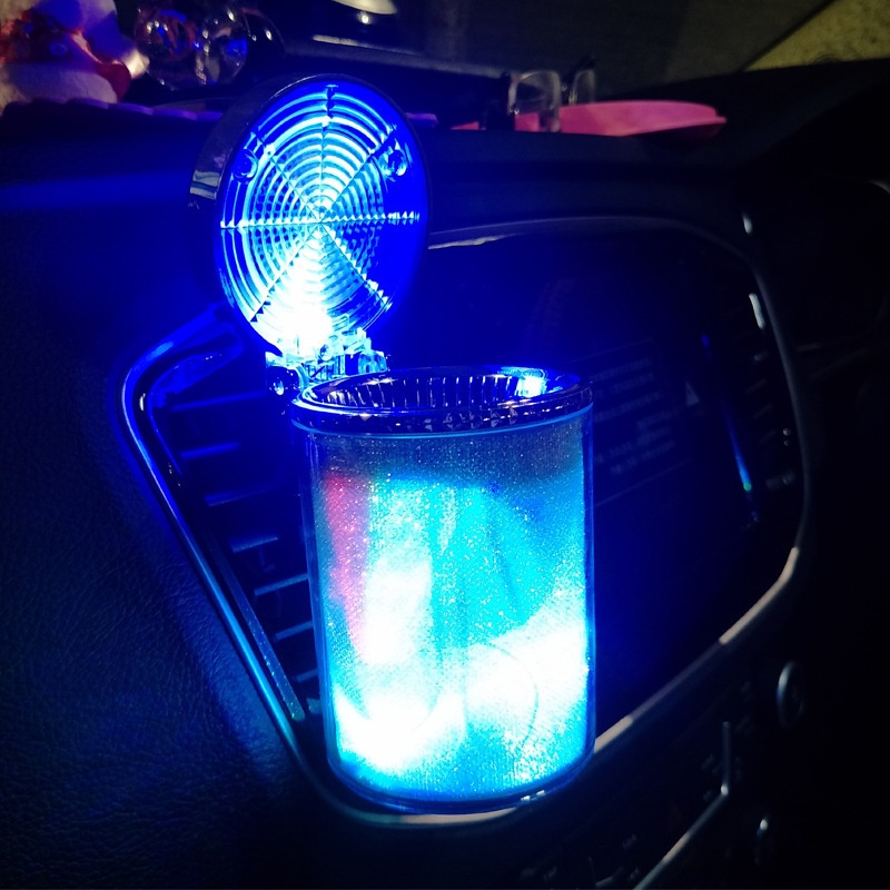 Tempat Sampah Multifungsi Dengan Lampu Led Untuk Dekorasi Interior Mobil