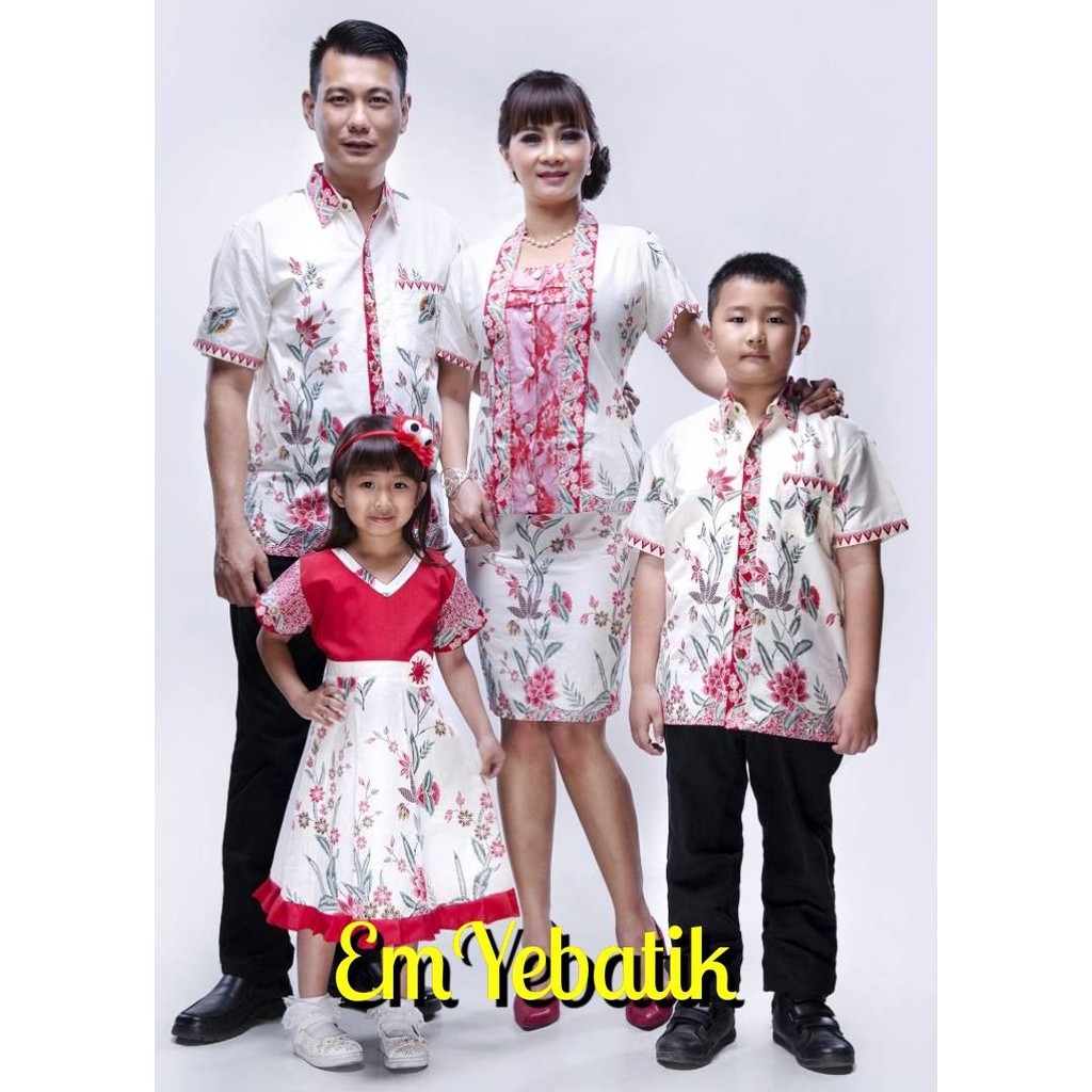 Sarimbit Couple Pasangan Seragaman Batik Keluarga/family Mahadewi Kupu Brokat Merah