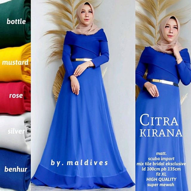Citra Kirana Dress Scuba Tile Premium