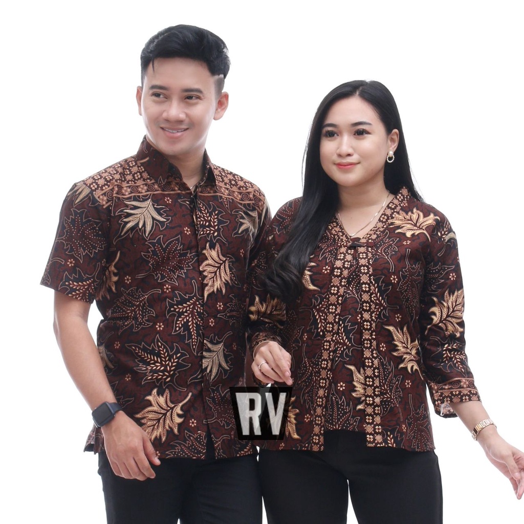 ( PROMO COD / BISA PISAH ) Maura Couple - Sania Ruffle Batik Couple - M L XL XXL