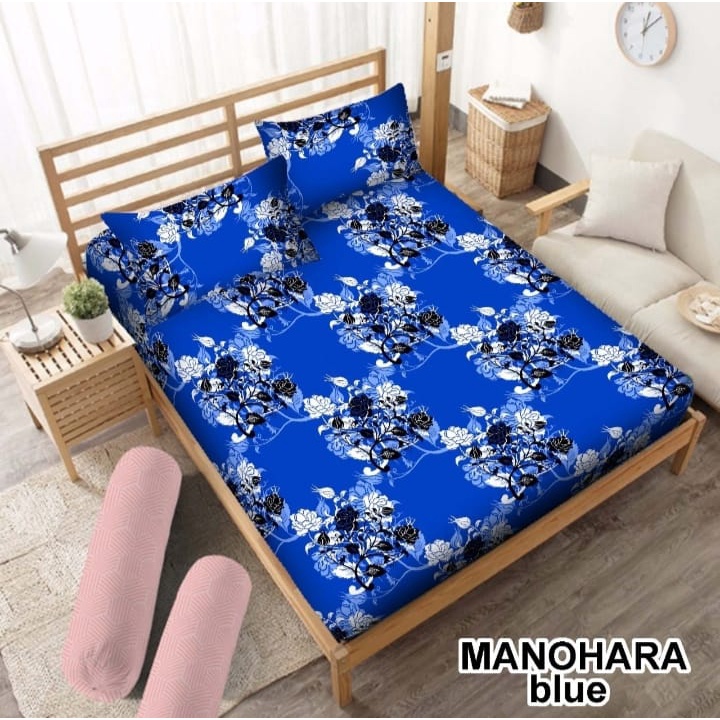 SEPREI HOMEMADE MANOHARA BLUE [180X200] NO.1 [160X200] NO.2 MOTIF BUNGA