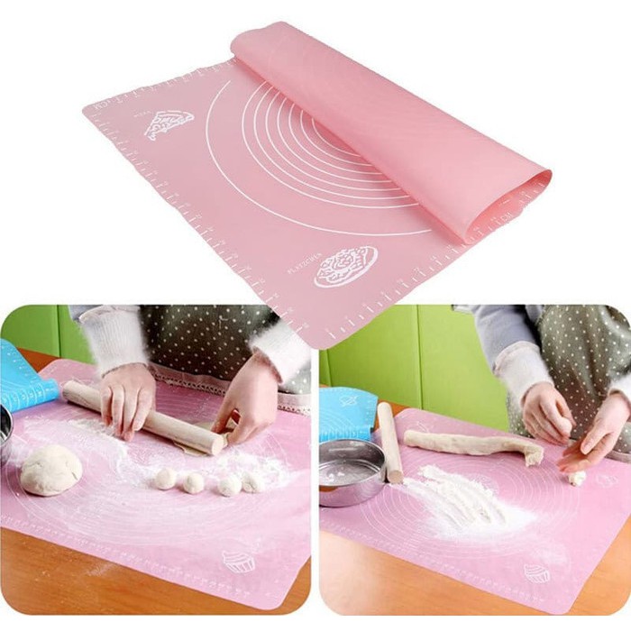 KAZU L101 50X40CM SILICONE FONDANT MAT ADONAN GILING FONDANT CAKE KUE BAKING OVEN SILIKON PIZZA DIY