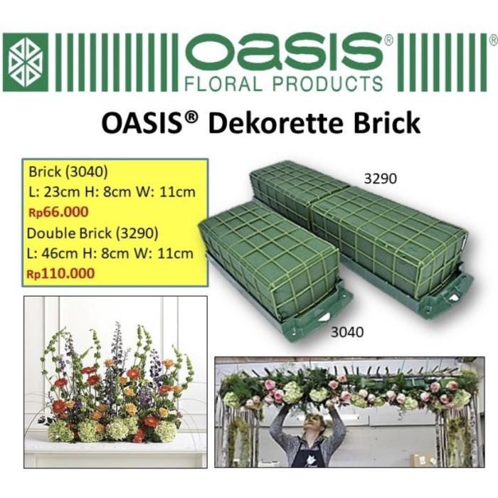 Oasis Dekorette Brick 3040 Foam Bunga Basah Oasis Busa Bunga Oasis