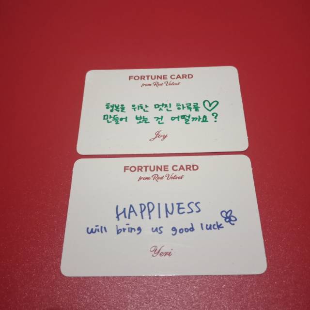 Red Velvet Fortune Card La Rouge - Joy Yeri