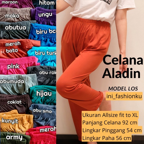 CELAMIS SANTAI LOS / ALADIN PANJANG LOS JUMBO BB 45-85 KG / CELANA KAOS RAYON READY BISA COD